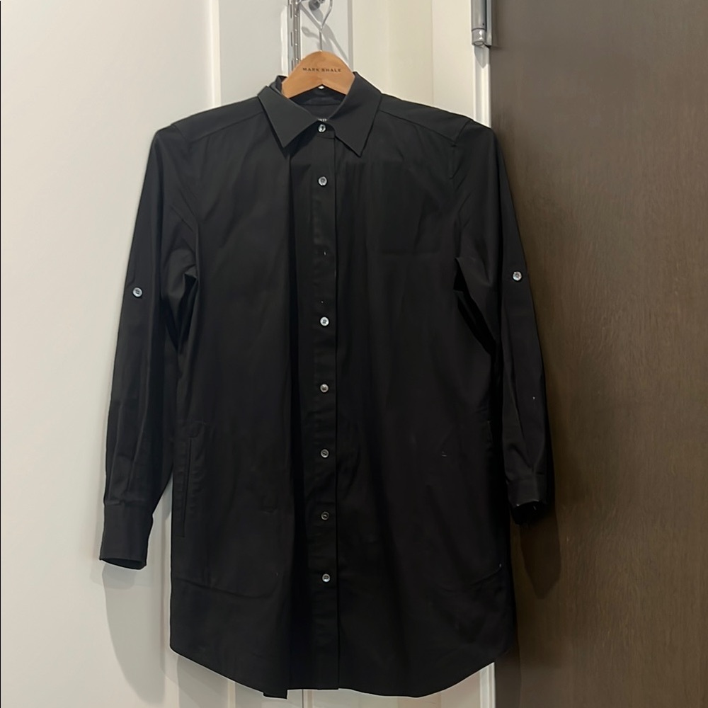 Lafayette 148 New York Black Tunic Top